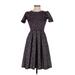 Lularoe Casual Dress - A-Line: Purple Tweed Dresses - Women's Size Small
