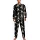 Santa Sloth Soft Mens Pyjamas Set Comfortable Long Sleeve Loungewear Top And Bottoms Gifts L