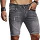 FELEA Denim Shorts Summer New Men's Stretch Straight Short Jeans Ripped Skin-friendly Polyester Summer Mens Short Pants for Daily Wear