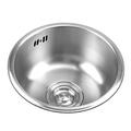 VVHUDA Kitchen Sink,Silver Round Shape Sink, Brushed Single Bowl Stainless Steel, Kitchen Sink Drop-in Kitchen Hardware Undermount Kitchen Sink small gift