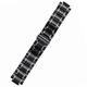 PURYN Ceramic Watchband For GUESS Watch Strap Light Plus Stainless Steel Bracelet 23 * 14mm Watchbands (Color : Black silver, Size : 23-14mm)