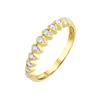 Fingerring DIAMONDS BY ELLEN K. "Gold 375 zweifarbig mit 11x Diamant 0,10ct." Gr. 17, gelb (gelb, weiß), Fingerringe, Damen, 017 (53,5), 0,10 ct P3 = leicht erkennbare Einschlüsse, Gold