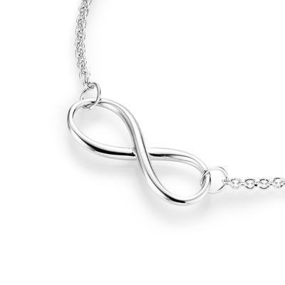 Collier SMART JEWEL "filigran mit Infinity - Zeichen, Silber 925", silber, Halsketten, Damen, 45cm, Silber 925 (Sterling