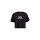 T-Shirt ALPHA INDUSTRIES "ALPHA Women - T-Shirts Basic T COS Hol. Print Wmn" Gr. XS, schwarz (black, silver) Damen Shirts Jersey