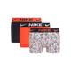 Trunk NIKE UNDERWEAR "TRUNK 3PK" Gr. S (46), 3 St., bunt (gothic print, black, picante red) Herren Unterhosen