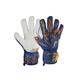 Torwarthandschuhe REUSCH "Attrakt Grip" Gr. 7, bunt (goldfarben, blau) Damen Handschuhe Sporthandschuhe