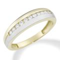 Goldring LUIGI MERANO "mit ZIrkonia in Bicolor-Optik, Gold 375" Fingerringe Gr. 56, Gelbgold 375, goldfarben (goldfarbig, silberfarbig, bicolor) Damen Fingerringe