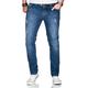 Slim-fit-Jeans ALESSANDRO SALVARINI "ASCatania" Gr. W30 L32, Länge 32, blau (as, 163, dunkelblau used) Herren Jeans Slim Fit