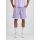 Sweatshorts ALPHA INDUSTRIES "ALPHA Men - Shorts Unisex EMB Short" Gr. S, Normalgrößen, lila (pale violet) Herren Hosen Shorts