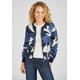 Strickjacke RABE "RABE Strickjacke" Gr. 52, blau (dunkelblau) Damen Strickjacken