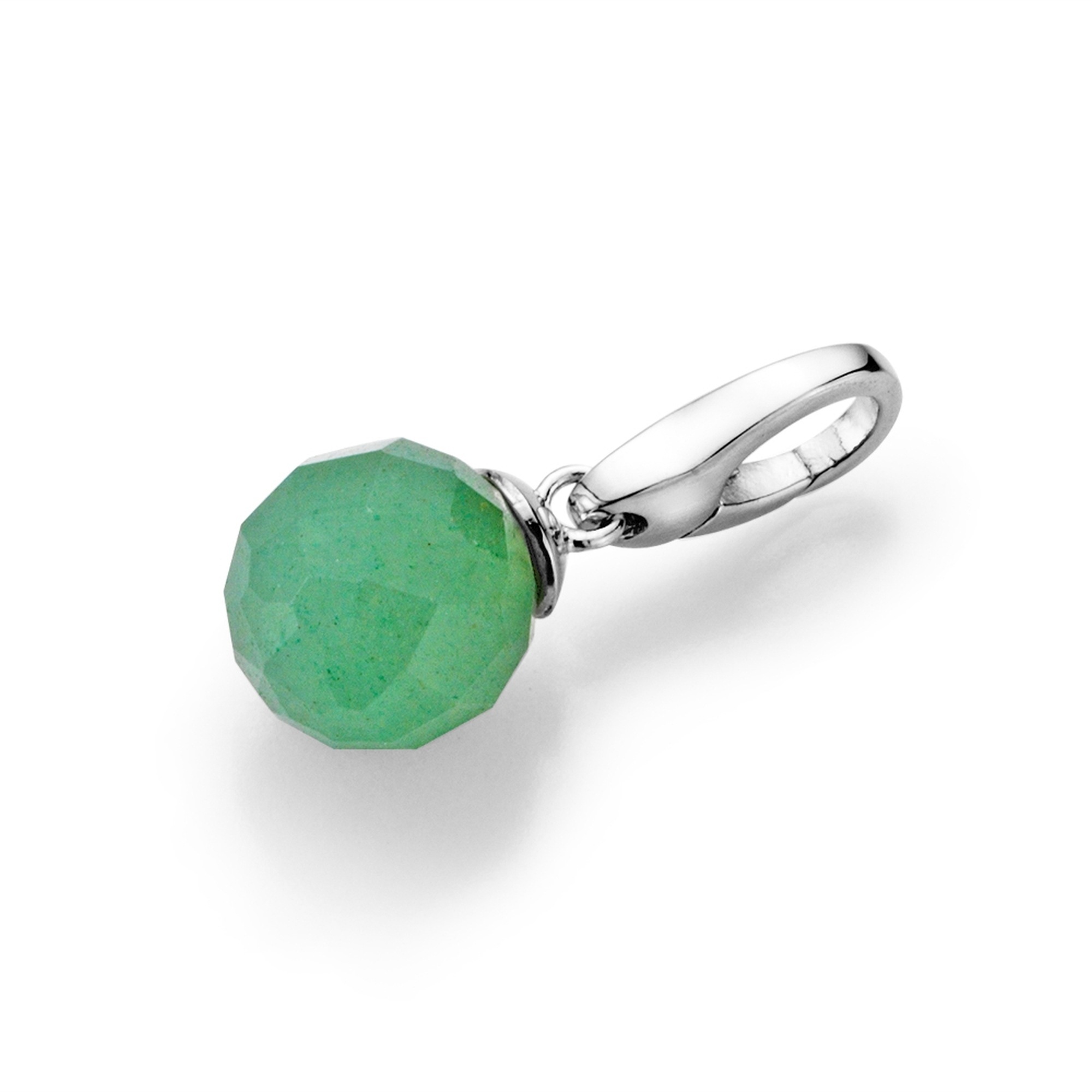 Charm Kugel "Aventurin Kugel mit Symbolkraft, Silber 925", grün, GIORGIO MARTELLO MILANO, Charms, Damen, Silber 925 (Sterlingsilber) Image