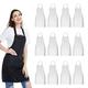 NOBONDO Cooking Apron, 12 Pack Unisex White Aprons with 2 Spacious Pockets, Machine Washable for Kitchen, Crafts, BBQ, Drawing