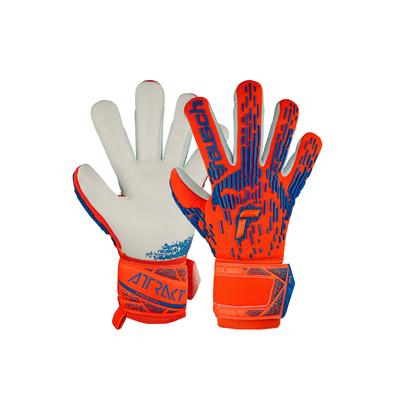 Torwarthandschuhe REUSCH "Attrakt Freegel Silver" Gr. 10,5, orange (orange, blau) Damen Handschuhe Sporthandschuhe