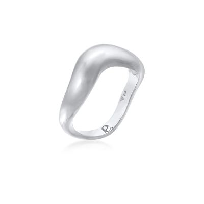 Fingerring ELLI PREMIUM "Organic Wellen Trend 925 Silber" Gr. 52, silber, Fingerringe, Damen, 52mm, ohne Stein, Silber 925 (Sterlingsilber), 2.5mm Image