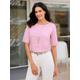 Kurzarmshirt INSPIRATIONEN "Shirt" Gr. 48, rosa (rosé) Damen Shirts Jersey