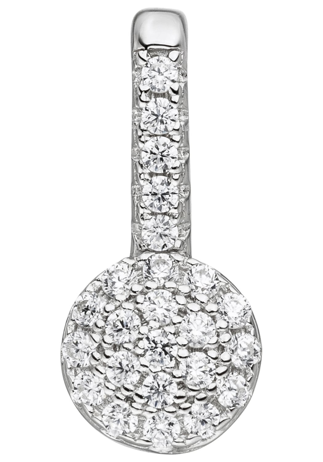 Kettenanhänger JOBO "Anhänger mit 24 Zirkonia", silber (silber 925), Schmuckanhänger, Damen, Silber 925 (Sterlingsilber), Kettenanhänger, 925 Silber
