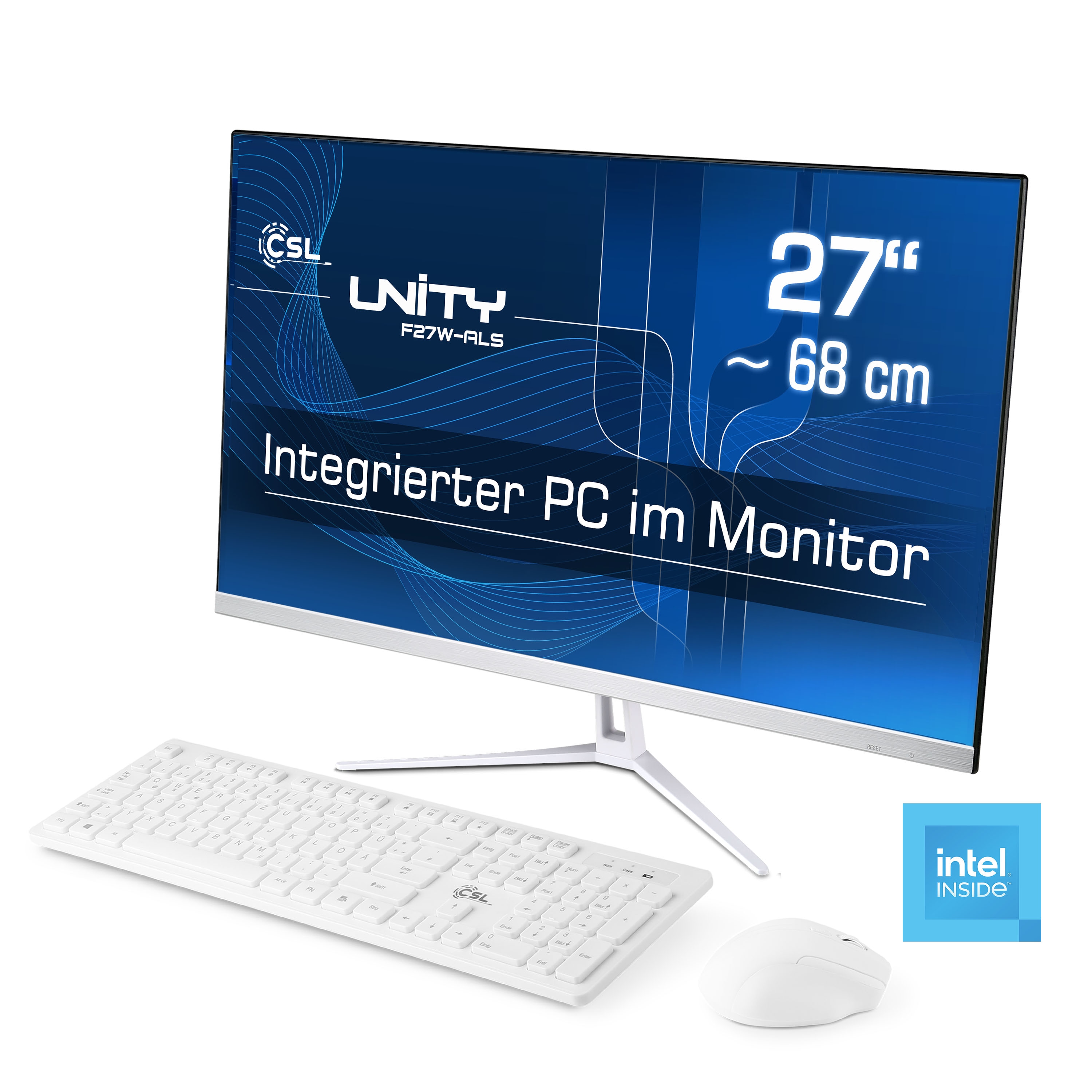 CSL All-in-One PC "Unity F27-ALS N200 Windows 11", weiß, Windows 11 Home,64bit, 16 GB RAM 2.000 GB SSD, Desktop-PCs Image