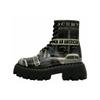 Chelseaboots DOGO "Navy Schnürstiefel Boots I Am An American Damen Stiefeletten", Damen, Gr. 36, Normalschaft, schwarz, Lederimitat, Schuhe, Handgefertigt