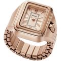 Uhrenring FOSSIL "RAQUEL WATCH RING" Armbanduhren rosegold (roségoldfarben) Damen Quarzuhren Quarzuhr, Damenuhr, analog