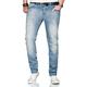 Slim-fit-Jeans ALESSANDRO SALVARINI "ASCatania" Gr. W32 L36, Länge 36, blau (as, 162, mittelblau used) Herren Jeans Slim Fit