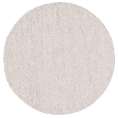 Wollteppich THEKO "Gabbeh Uni, Handweb Teppich, meliert, reine Wolle, handgewebt" Gr. 9, beige (natur), H:14mm Ø:140cm, Wolle, Teppiche, Wohnzimmer, Esszimmer, Schlafzimmer, auch als Läufer oder rechteckig Image
