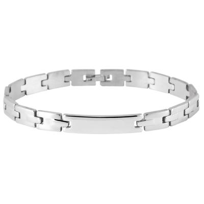 Edelstahlarmband ADELIA´S "Herren Armband aus Edelstahl 20 cm", silber, Armbänder, Herren, 20, Edelstahl