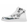 Stiefelette DOGO "Ace Boots Love Me Damen Stiefeletten", Damen, Gr. 36, Normalschaft, weiß, Lederimitat, casual, Schuhe, Handgefertigt