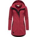 Sweatjacke RAGWEAR "Letty Intl." Gr. XXXL (46), pink (hellpink) Damen Sweatjacken Sportliche Kapuzenjacke mit Kunstleder-Elementen