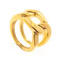 Fingerring JOBO Fingerringe Gr. 54, Edelstahl, goldfarben Damen Fingerringe