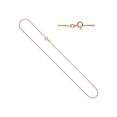 Kette ohne Anhänger JOBO, rosa (roségoldfarben), Halsketten, Damen, Silber 925 (Sterlingsilber), L: 45cm, Panzerkette 925 Silber roségold vergoldet 45 cm Image