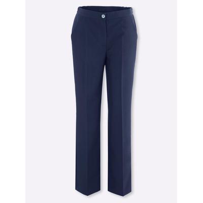Webhose CLASSIC BASICS, Damen, Gr. 22, Kurzgrößen, blau (marine), 100% Polyester, unifarben, lang, Hosen Image