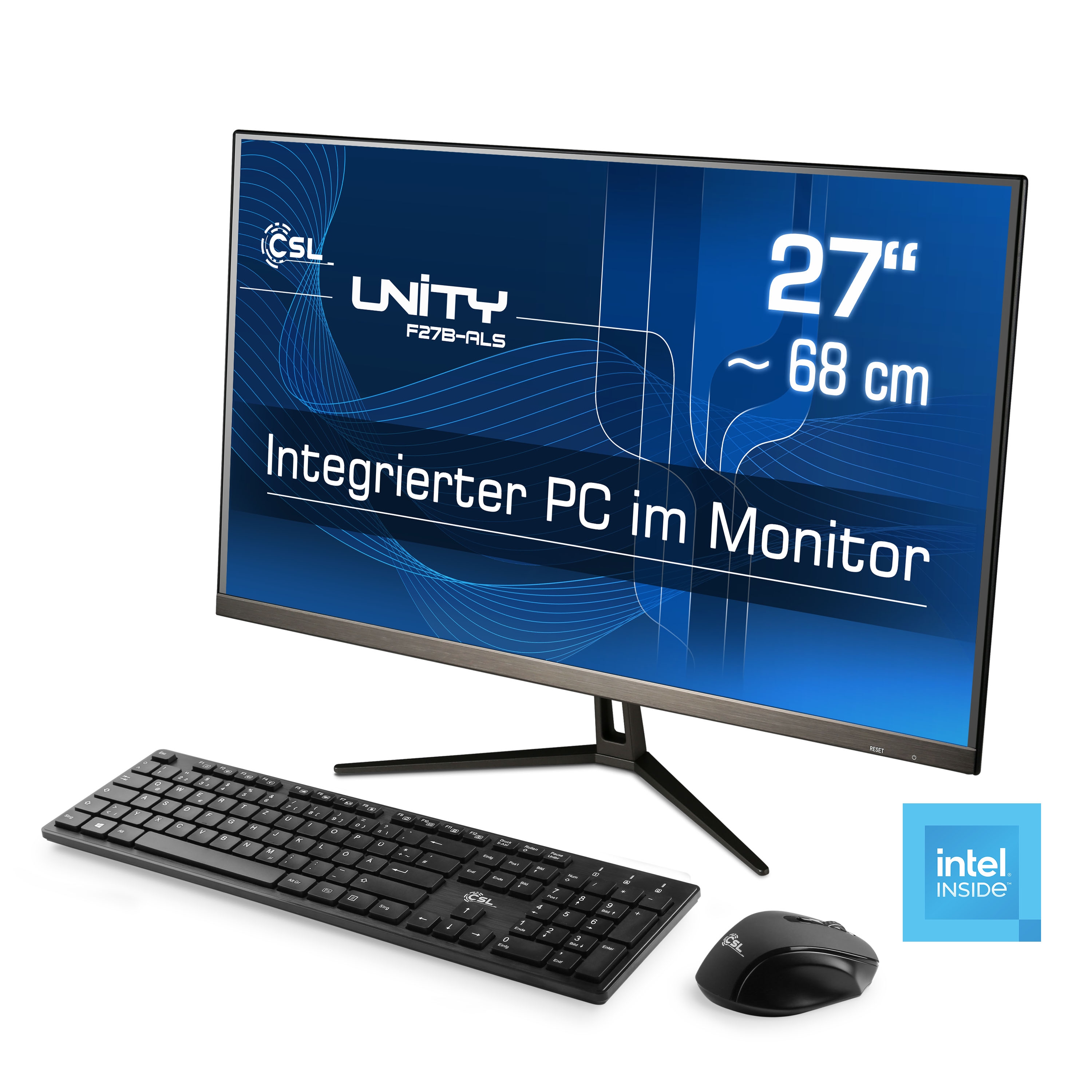 CSL All-in-One PC "Unity F27-ALS N200 Windows 11", schwarz, Microsoft Windows 11 Pro (64 Bit), 16 GB RAM 1.000 GB SSD, Desktop-PCs Image