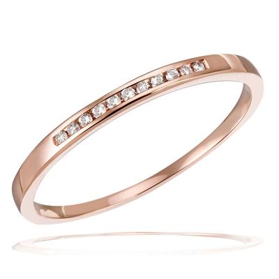 Diamantring GOLDMAID Gr. 17, rosa (roségoldfarben), Fingerringe, Damen, 17, Rotgold 585 Image