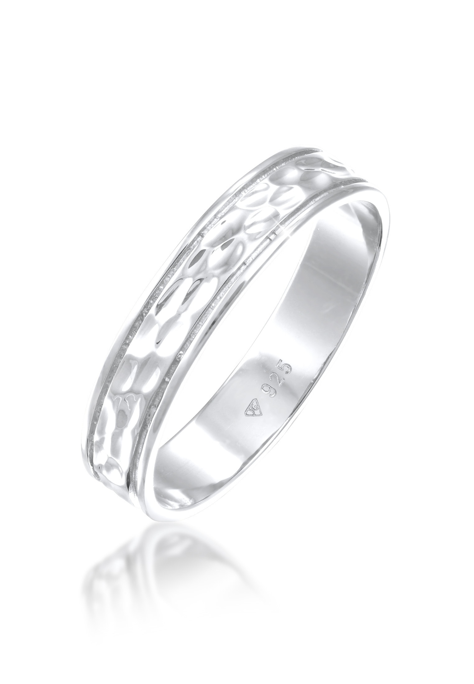 Partnerring ELLI PREMIUM "Trauring Ehering Freundschaft Kunstvoll 925 Sterling Silber" Gr. 62, silber, Fingerringe, 62mm, Silber 925 (Sterlingsilber) Image