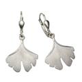 Paar Ohrhänger VIVANCE "925 Sterling Silber Ginkgo" Ohrringe Gr. ONE-SIZE, Silber 925 (Sterlingsilber), weiß Damen Ohrhänger Ohrschmuck