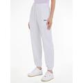 Sweathose TOMMY JEANS "TJW RLX SCRIPT SWEATPANT" Gr. S (36), N-Gr, weiß Damen Hosen Freizeithosen