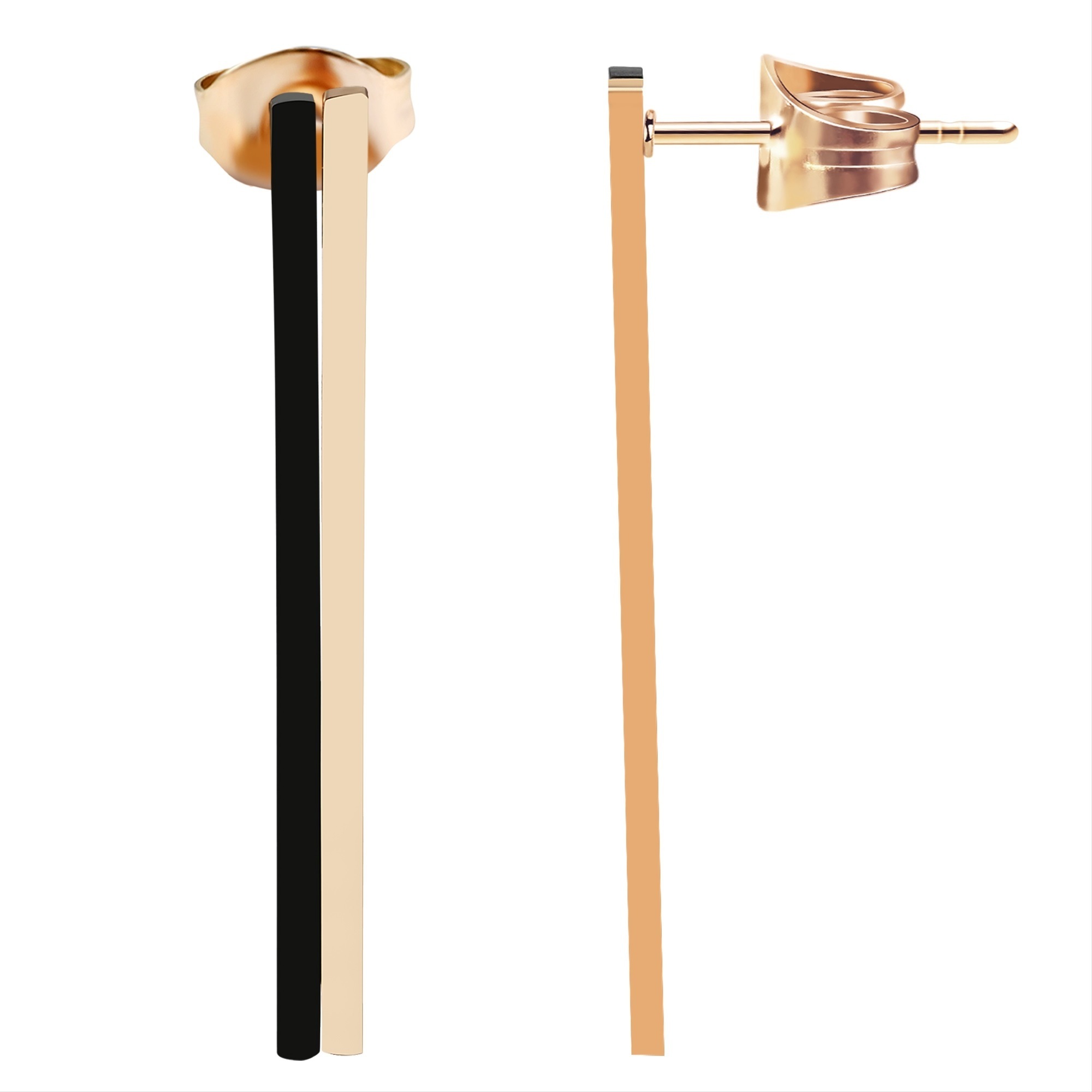 Paar Ohrhänger ADELIA´S "Damen Ohrstecker aus Edelstahl", schwarz, Ohrringe, Damen, Damen, Edelstahl Image