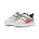 Sneaker PUMA "Courtflex V2 Sneakers Kinder" Gr. 21, rot (cool light gray active red) Kinder Schuhe Trainingsschuhe