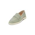 Loafer MARC O'POLO "aus weichem Velours-Ziegenleder" Gr. 37, grün Damen Schuhe Slip ons