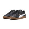 Sneaker PUMA "PUMA Club 5v5 Sneakers Erwachsene", Gr. 47, schwarz-weiß (schwarz, weiß gold), Obermaterial: Kuhleder, Synthetik; Futter: Synthetik; Innensohle: Textil; Laufsohle: Gummi, Schuhe