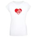T-Shirt MERCHCODE "Merchcode Damen Ladies Beatles - Love me do T-Shirt" Gr. XL, weiß (white) Herren Shirts Print