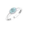 Fingerring DIAMONDS BY ELLEN K. "Weißgold 585 mit echtem Aquamarin und 36 Diamanten 0,09ct." Gr. 62, weiß (weiß, blau), Fingerringe, Damen, 062 (19,7), 0,09 ct P1 = bei 10-facher Vergrößerung erkennbare Einschlüsse, Gold