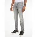 Slim-fit-Jeans CALVIN KLEIN JEANS "SLIM TAPER" Gr. 32, Länge 34, grau (denim grey) Herren Jeans Tapered-Jeans