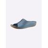 Pantolette CASUAL LOOKS, Damen, Gr. 40, blau (jeansblau), Glattleder, modisch, Schuhe