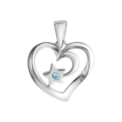 Ketten-Anhänger VIVANCE "925-Sterling Silber rhodiniert Zirkonia", weiß, Schmuckanhänger, Damen, ONE-SIZE, Silber 925 (Sterlingsilber), 2,2 g Image