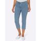 3/4-Jeans CLASSIC BASICS Gr. 42, Normalgrößen, blau (blue, bleached) Damen Jeans Caprihosen 3/4 Hosen