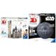 Ravensburger 3D Puzzle 11277 Harry Potter Hogwarts Schloss Astronomieturm 615 Teile & 3D Puzzle 11555 Star Wars Todesstern 540 Teile Puzzleball für Erwachsene und Kinder ab 10 Jahren