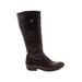 FRYE Boots: Brown Print Shoes - Women's Size 6 1/2 - Round Toe