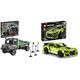 LEGO 42129 Technic 4x4 Mercedes-Benz Zetros Offroad-Truck & 42138 Technic Ford Mustang Shelby GT500, Modellauto-Bausatz, Spielzeugauto, Rennauto für Kinder und Teenager mit AR-App und Rückziehmotor