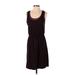 Ann Taylor LOFT Cocktail Dress - A-Line: Burgundy Solid Dresses - Women's Size Small